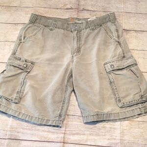 Carhartt Men's Relaxed Fit Green Cargo Shorts Size 34 Flaws
